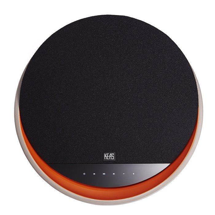 KEAS MOV-1 Ceramic Bluetooth Audio System, Orange and Grey N2
