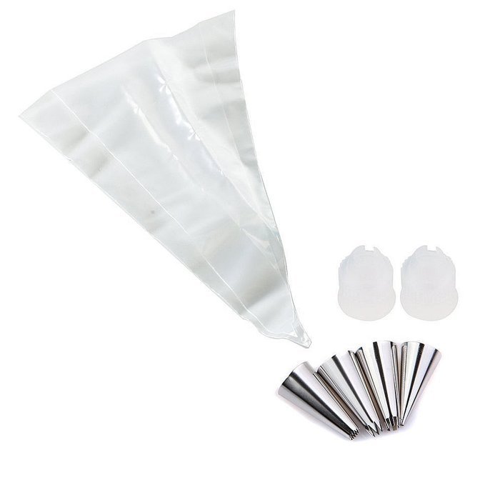 YOFAN 11-Piece Cake Decorating Pen Set , Icing Piping Tool Kit with 4 Tips and Nozzles N2