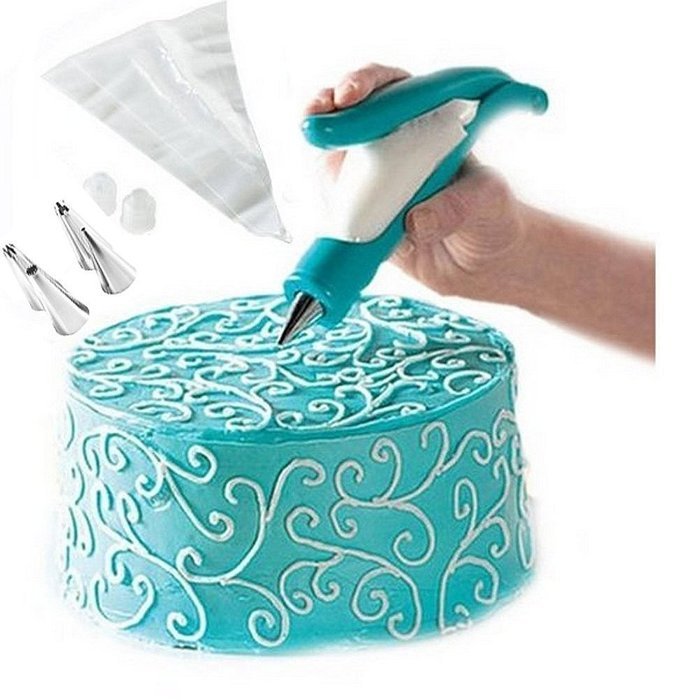 YOFAN 11-Piece Cake Decorating Pen Set , Icing Piping Tool Kit with 4 Tips and Nozzles N3