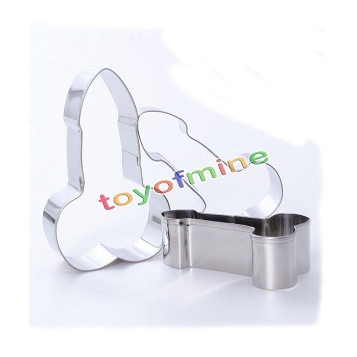 3Pcs Stainless Steel Penis Cookies Cutter Baking Biscuit Fondant Cake Mold Set N2