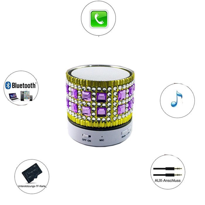TopePop Portable Outdoor Bluetooth Speaker LED Lights Wireless Mini Stereo Speaker with TF card Slot For Smartphones... N2