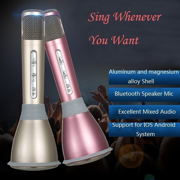 Tinksky Wireless Microphone Karaoke Speaker System LLUNC Bluetooth Rechargeable Handheld Speaker with Microphone... N3