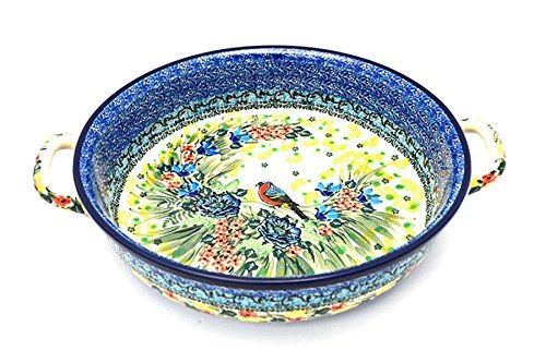 Polish Pottery Baker - Round with Handles - Large - Unikat Signature U4512