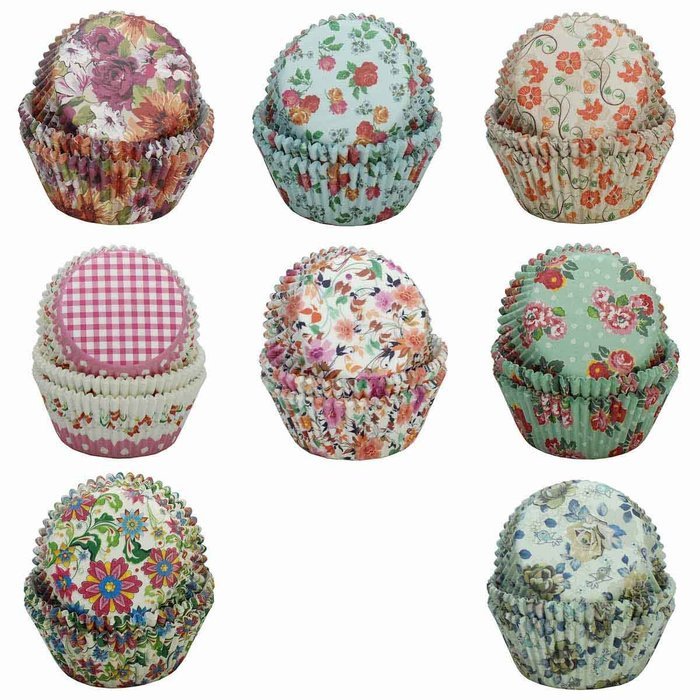 SophieBella 8 kinds Flower Muffin Liner Cupcake-Liner, 400 Count N5