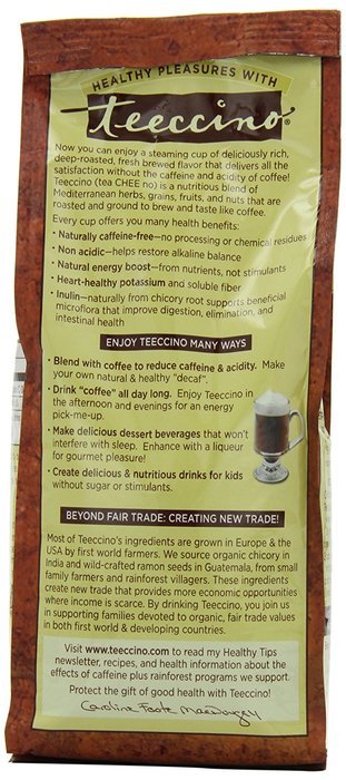 Teeccino Variety Pack (Hazelnut, Mocha, and Java) Chicory Herbal Coffee, Caffeine Free, Acid Free, 11oz (Pack... N3