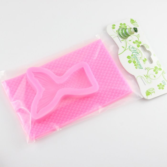 Mujiang Mermaid Scales Mat Silicone Jelly Sugar Chocolate Fondant Molds Mermaid Tail N2