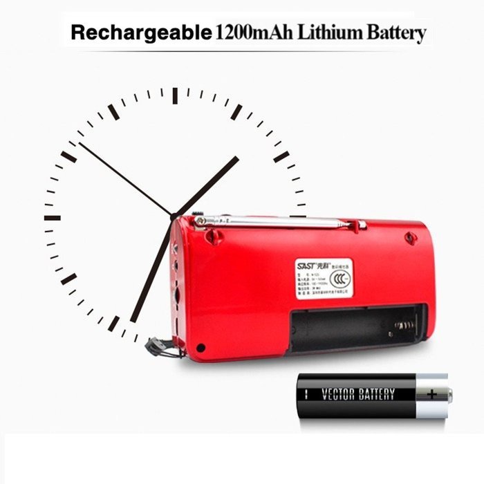 SAST Personal Portable FM Radio ultralight weight(4.8ounce) With Flashlight, Hi-Fi Digital Music Player, Support... N8