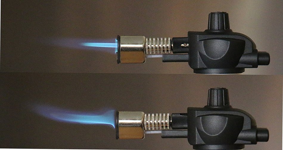 SMŌQ Afficio Culinary Butane Torch SMQ-090, Precise Flame Control (Silver)