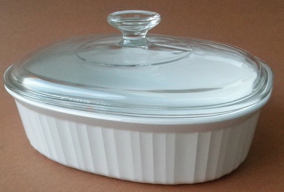 Corningware F-12-B 1.8 Liter Casserole Ovenware Dish w/ Clear Glass Lid ...