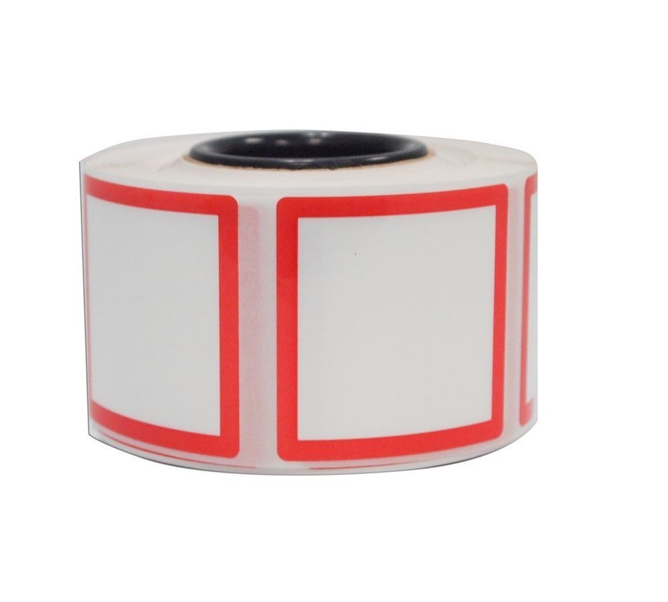 Udo400 Printer Ghs Diamond 50Mmx50Mm White Squares With Red Border - Roll