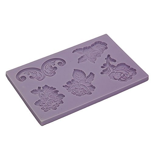 "dipshop Peony Embossed Fondant Mold Silicone Cake Mould Decorating Tool" shopping N2