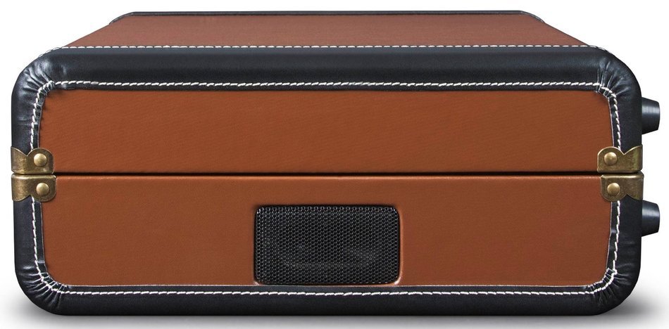 Crosley CR6019A-BR Executive Portable USB Turntable with Software for Ripping & Editing Audio, Brown & Black N6