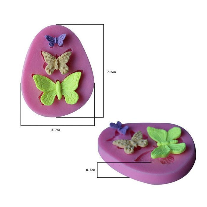 JLHua Butterfly Decorative Cake Mould Silicone 3D Candy Pastry Mould Chocolate Mold