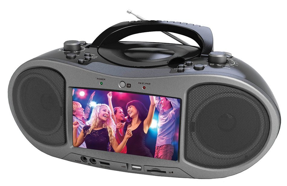 NAXA Electronics NDL-256 7" Bluetooth DVD Boombox