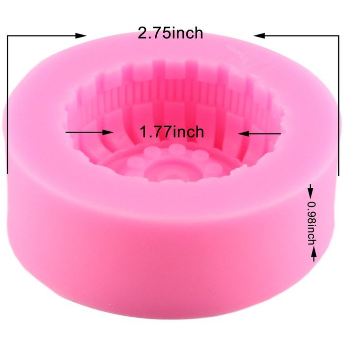 Mujiang Round Tire Silicone Jello Candy 3D Cake Molds Set Of 3 N2