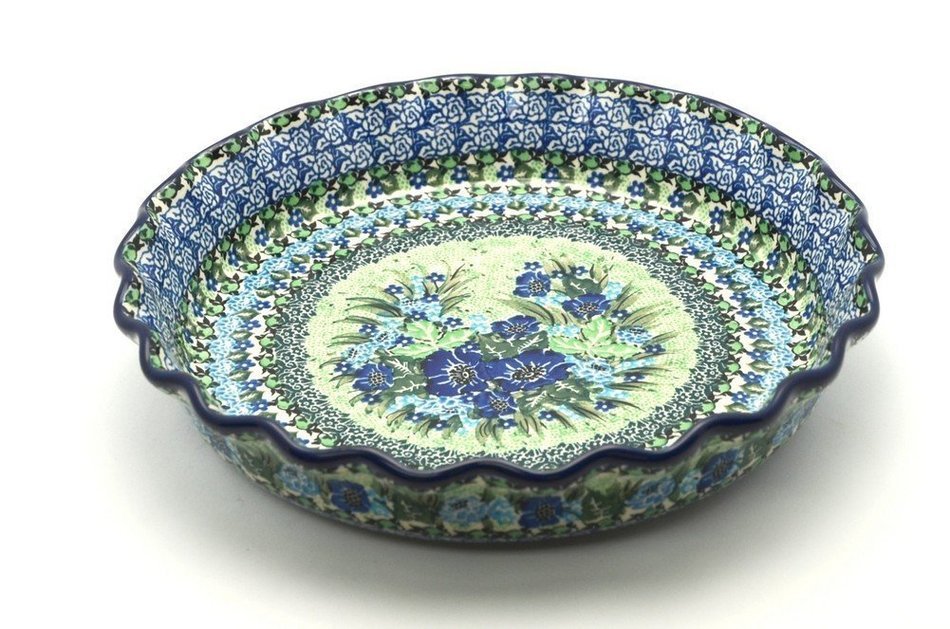 Polish Pottery Baker - Pie Dish - Fluted - Unikat Signature U4629