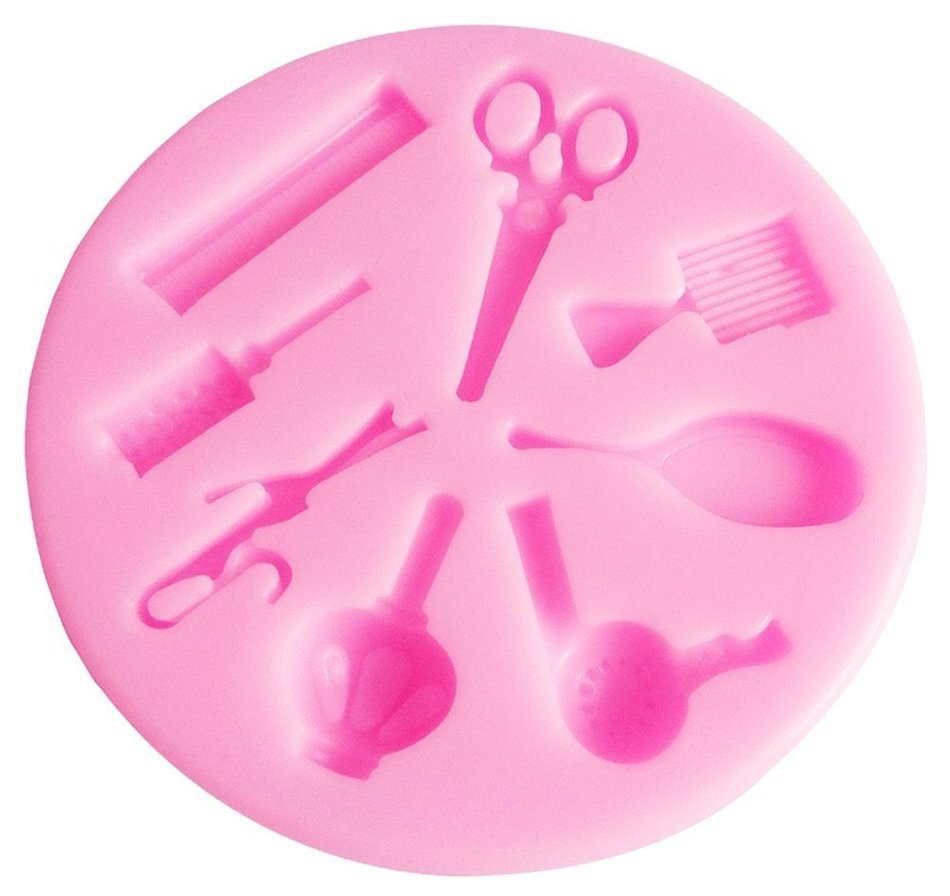 BleuMoo Hair Dressing tools Shape Silicone 3D Mold Cookware Dining Bar