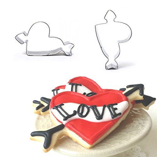Stainless Steel Arrow Heart Cookie Cutter Cake Baking Mold shopping N2