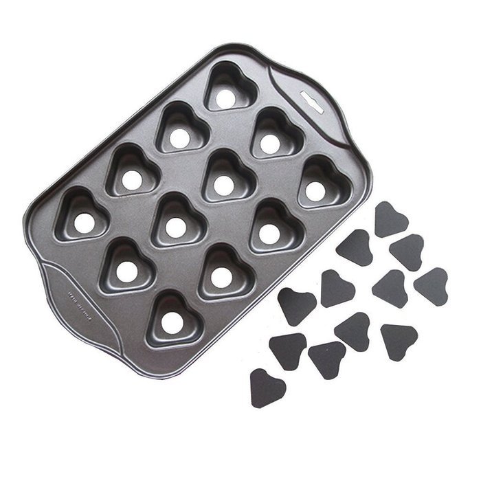Ancdream 8 Cup Non Stick Muffin Cupcake Cake Loose Bases Baking Trays - Rectangle N2