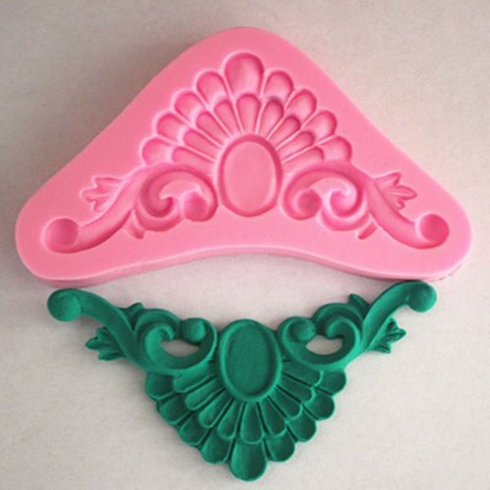 Longzang Art Deco Silicone Mold Sugar Craft DIY Gumpaste Cake Decorating Clay