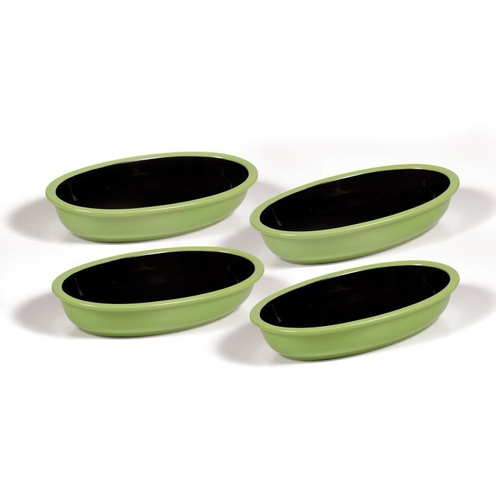 Ovenex 24 oz. Oval Ceramic Baking & Serving Dish &ndash; 4 Pack (Sky Blue) N4
