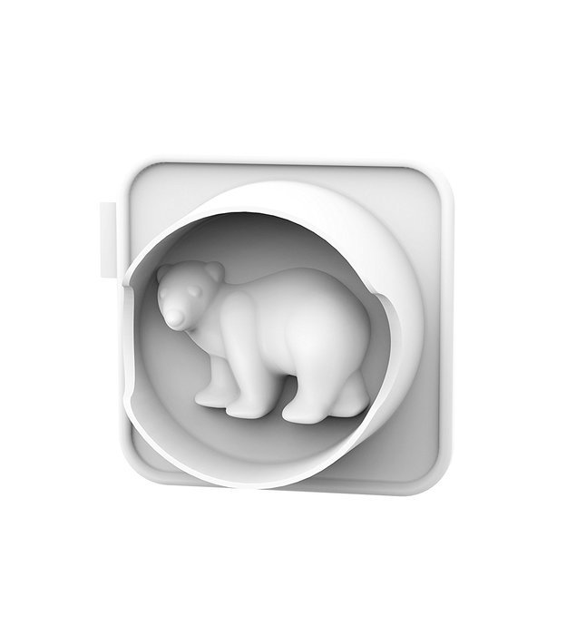 Siliconezone 4.3" Non-Stick Silicone Rhinoceros Mini Cake Mold, Grey N3