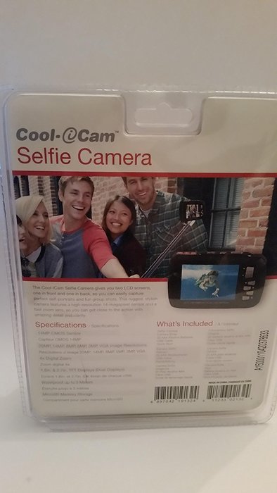 iON Cool-iCam Tough Waterproof Shockproof Digital Selfie Camera with Dual LCD Display - (Red)