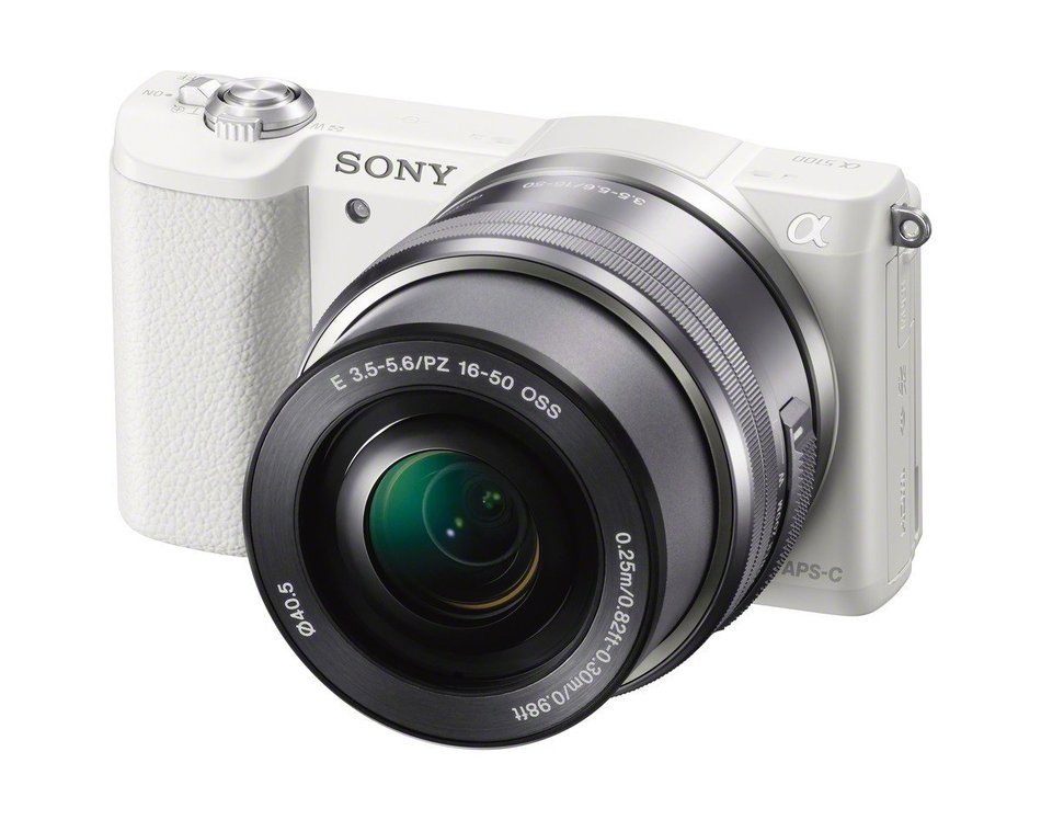 Sony a5100 16-50mm Mirrorless Digital Camera with 3-Inch Flip Up LCD (White) N40