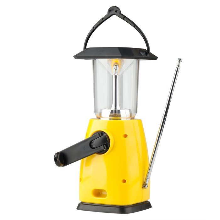 iRonsnow IS-039 Solar Hand Crank Emergency LED Camping Hiking Lantern Flashlight with FM Radio & Siren, 500mAh... N2