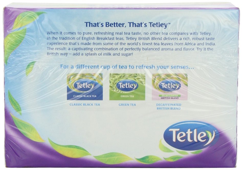 Tetley British Blend Premium Black, 80-Count Tea Bags, 7 Ounce, (Pack of 6) N3