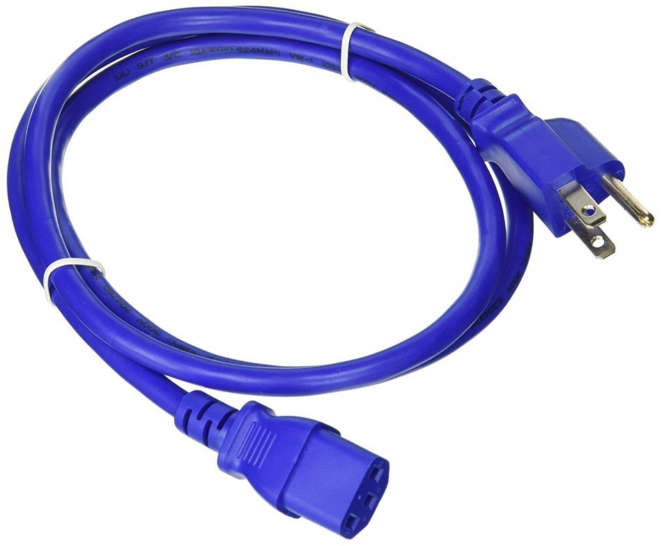 GearIt 18 AWG Universal Power Cord NEMA 5-15P to IEC320 C13 [UL Listed], Red (1 Foot/0.3 Meters) N20
