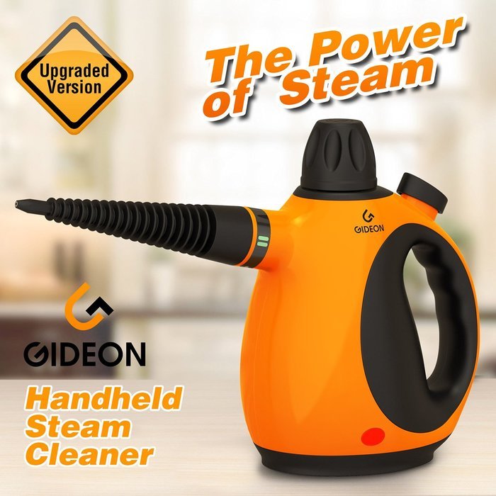 Gideon Handheld Pressurized Steam Cleaner and Sanitizer / Powerful Multi-purpose Steamer, Removes Grease, Stains...