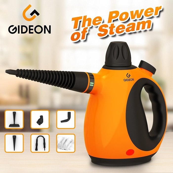 Gideon Handheld Pressurized Steam Cleaner and Sanitizer / Powerful Multi-purpose Steamer, Removes Grease, Stains... N2