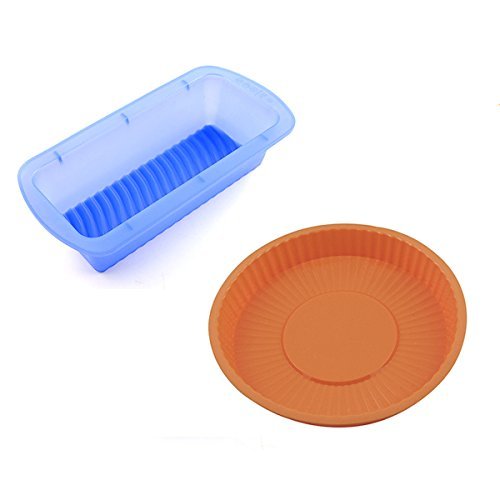 2win2buy Round Cake Bread Chocolate Pizza Bakeware Mold &Food-Grade Silicone Loaf Square Bar Bread Cake Mold Baking...