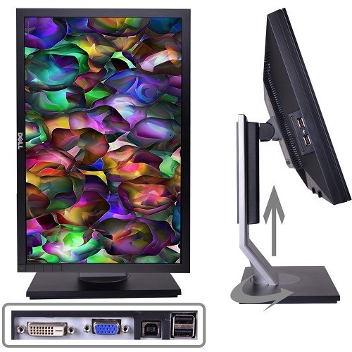 Dell P1911t 19" DVI/VGA Widescreen Rotating LCD Monitor 1440x900 w/ USB 2.0