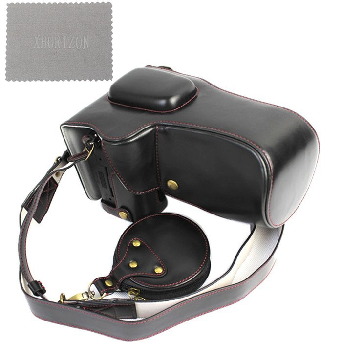 xhorizon TM FL1 Full Protection Bottom Opening Version Protective Leather Camera Case Bag with Tripod Design for... N22