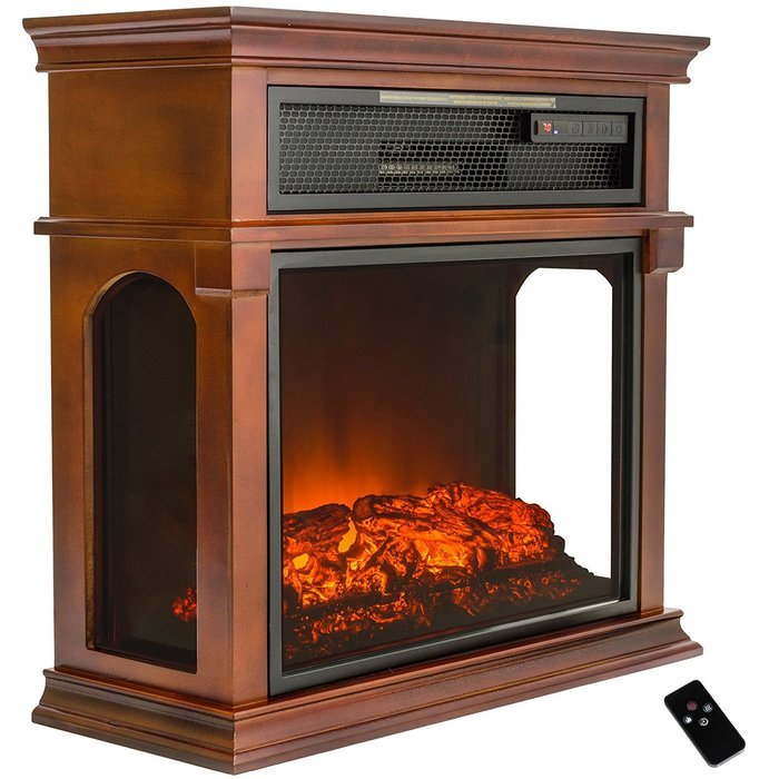 AKDY 29" Adjustable Setting Freestanding Tempered Glass Electric Fireplace Heater w/ Remote Control N5