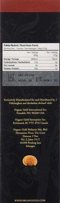 Gourmet Black Coffee With 100% Organic Ganoderma Lucidum (1 Box of 30 Sachets)