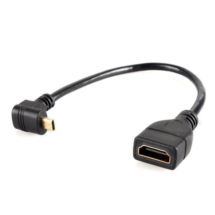 UCEC Down Angle Micro-HDMI to HDMI Cable - Male to Female - Supports Ethernet, 3D and Audio Return N5