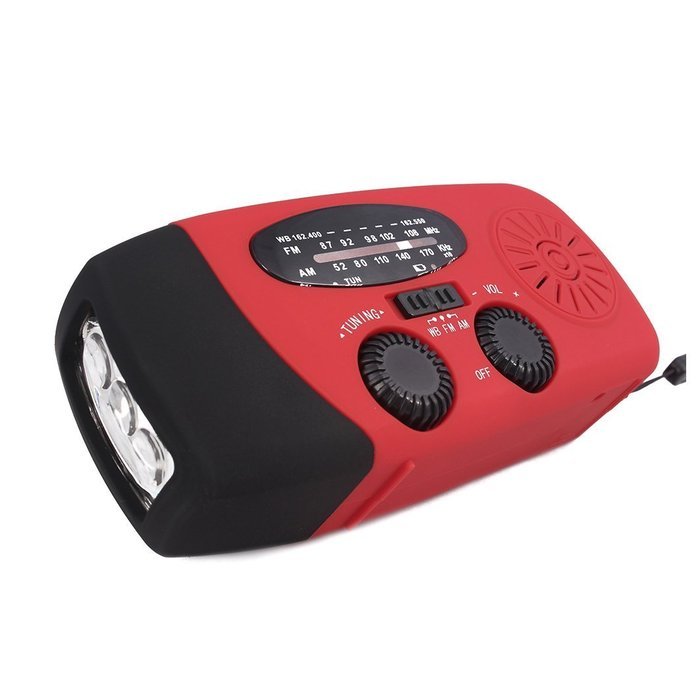 Lecmal Portable Emergency Solar Crank AM/FM/NOAA (WB) Weather Radio with LED Flashlight, Smartphone Cell Phone...