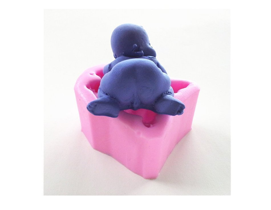 Wocuz W0422 DIY 3d Tummy Sleeping Baby Shape Soap Silicone Mold Fondant Sugar Chocolate Candy Cake Decorating... N2