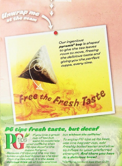 PG Tips Decaf 80 Ct Tea Bags - 4 Pack