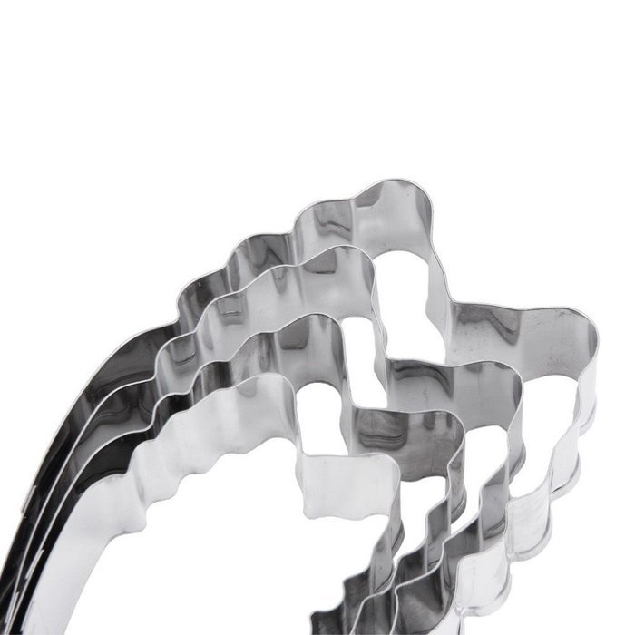 SUIE Stainless Steel Biscuit Baking Mold Peony Flower Leaf Fondant Cake Biscuit Pastry Baking Cookies Cutter Pastry...
