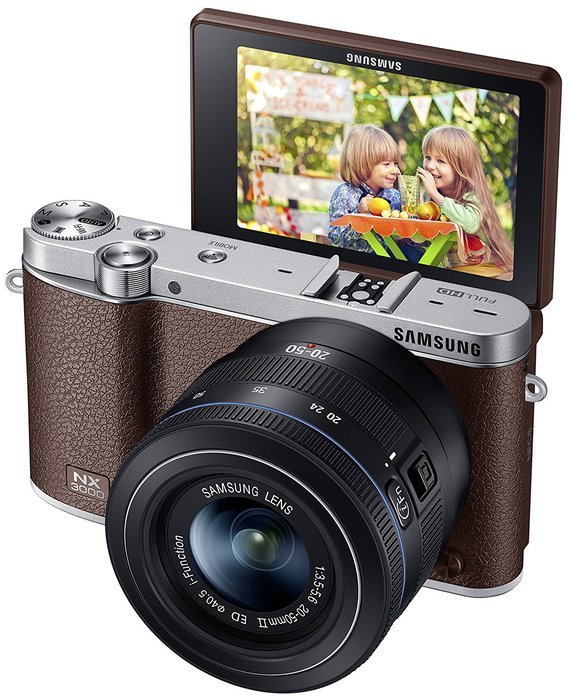 Samsung NX3000 Wireless Smart 20.3MP Mirrorless Digital Camera with 16-50mm OIS Power Zoom Lens and Flash (Black) N76
