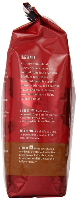 Eight O'Clock Hazelnut Whole Bean Coffee, 11-Ounce Bags (Pack of 6) N2