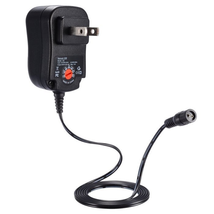 IAITE Universal AC/DC Adapter 12W Switching Power Supply with Six Adaptor Plugs for 3V to 12V Electronics N5