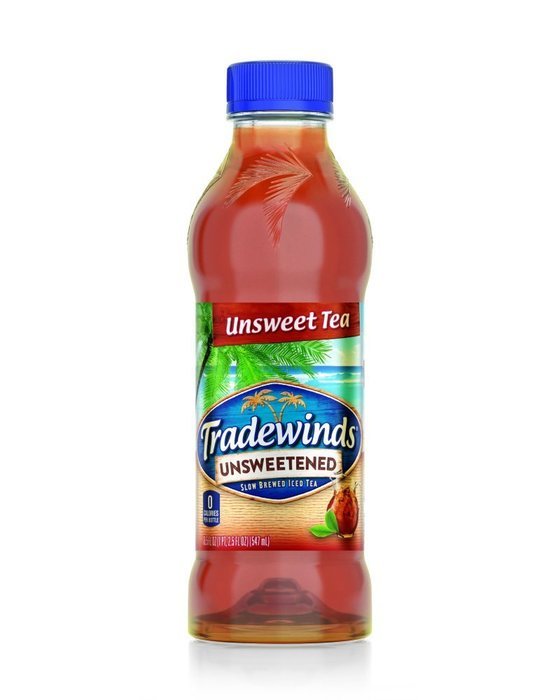 Tradewinds Slow Brewed Iced Tea, Unsweet Tea 18.5-ounce plastic bottles (Pack of 12)