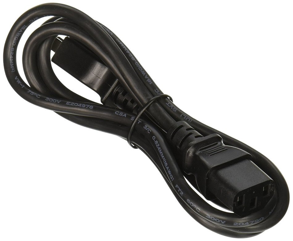 GearIt 18 AWG Universal Power Cord NEMA 5-15P to IEC320 C13 [UL Listed], Red (1 Foot/0.3 Meters) N26