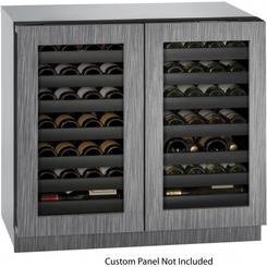 U-Line U3036WCWCINT00B 36" Modular 3000 Series Double Door Wine Captain With 62 Wine Bottle Capacity: Panel Ready