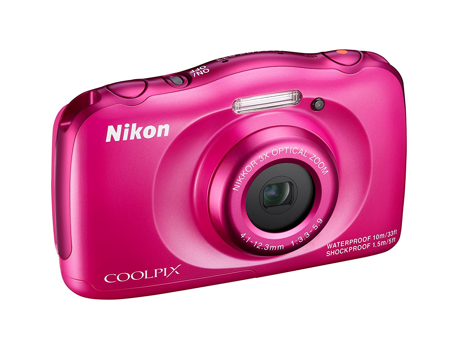 Nikon COOLPIX S33 Waterproof Digital Camera (Pink) International